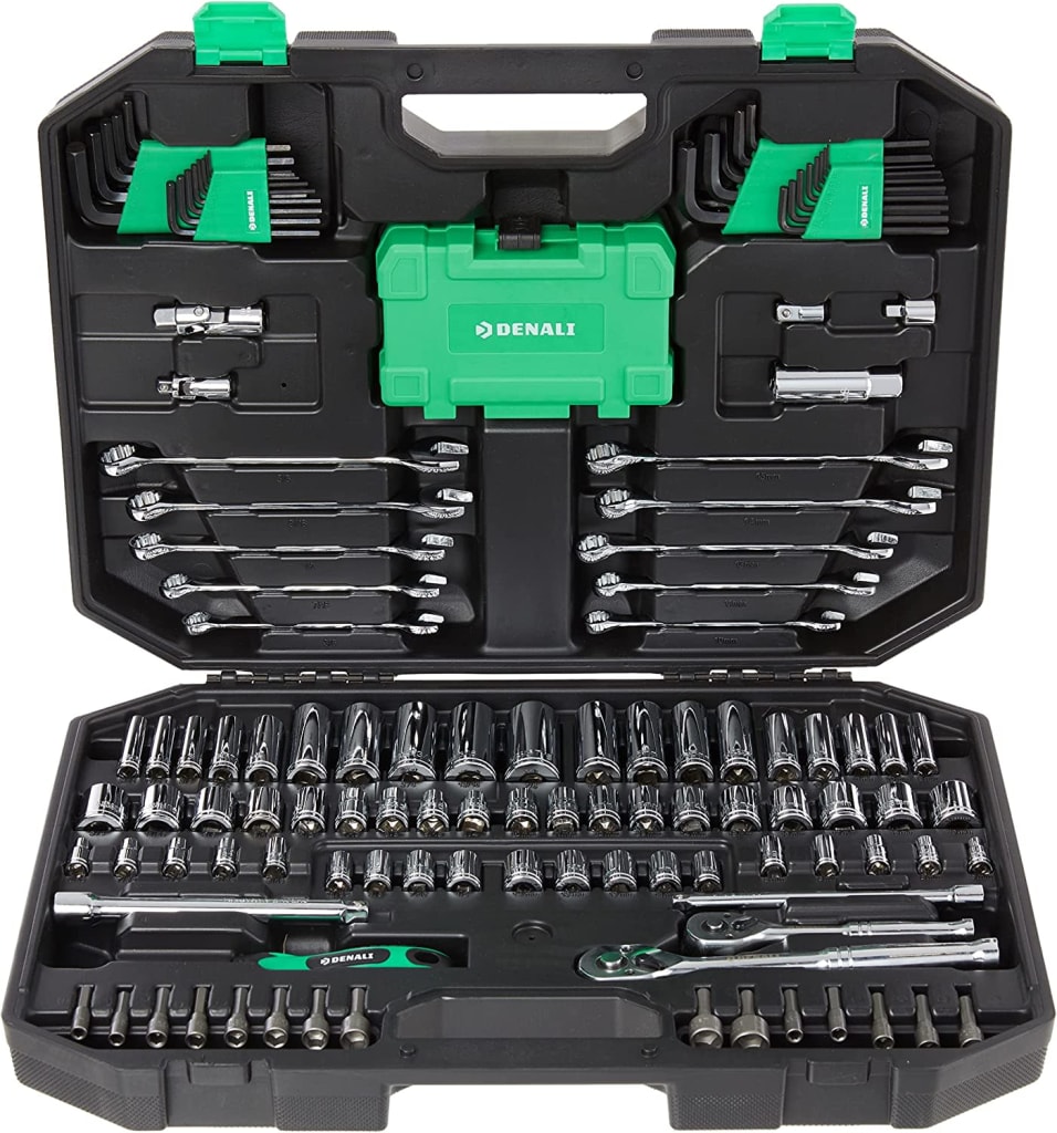 Denali 142 Piece Mechanics Tool Kit And Socket Set For 62 W Prime