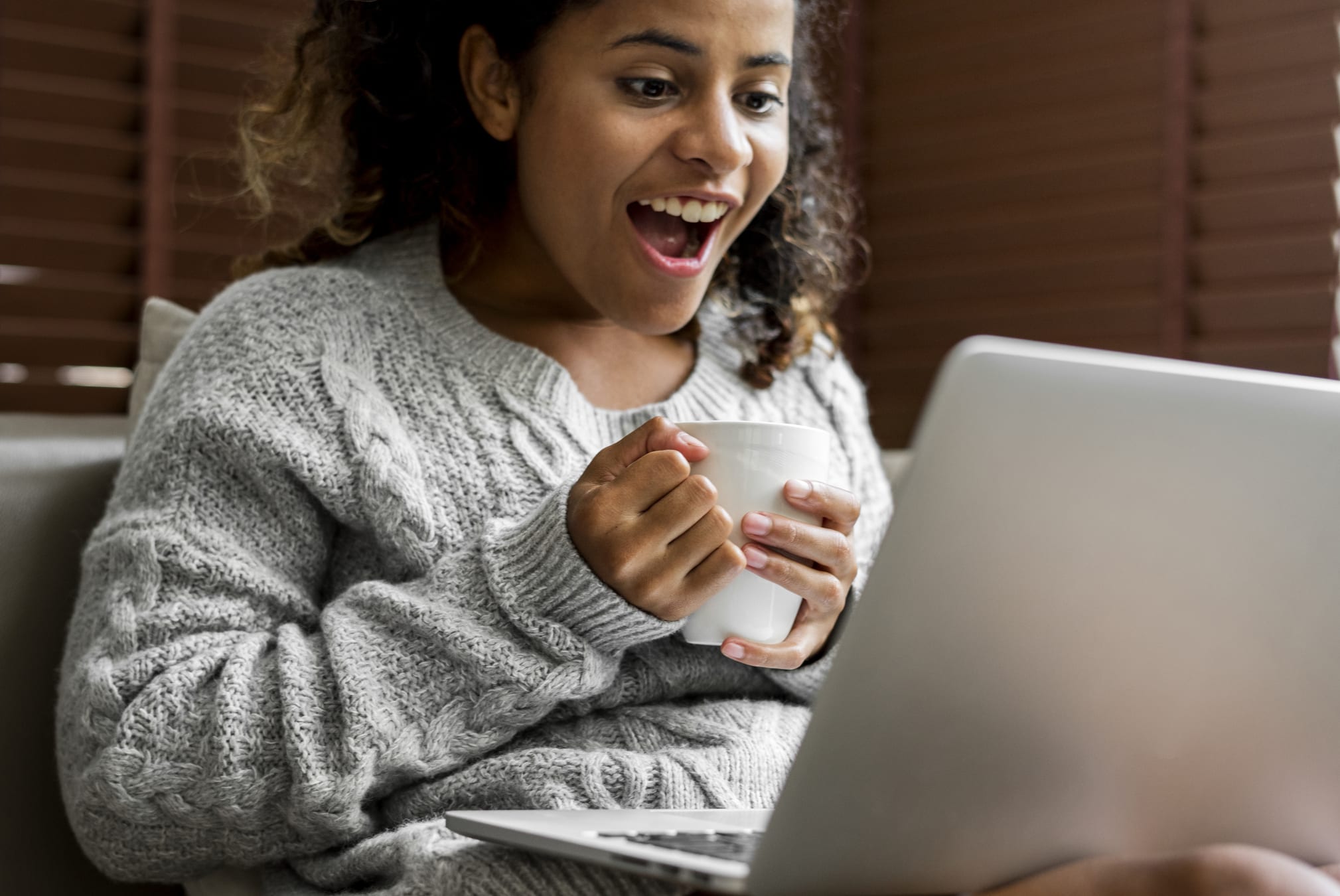 woman using laptop