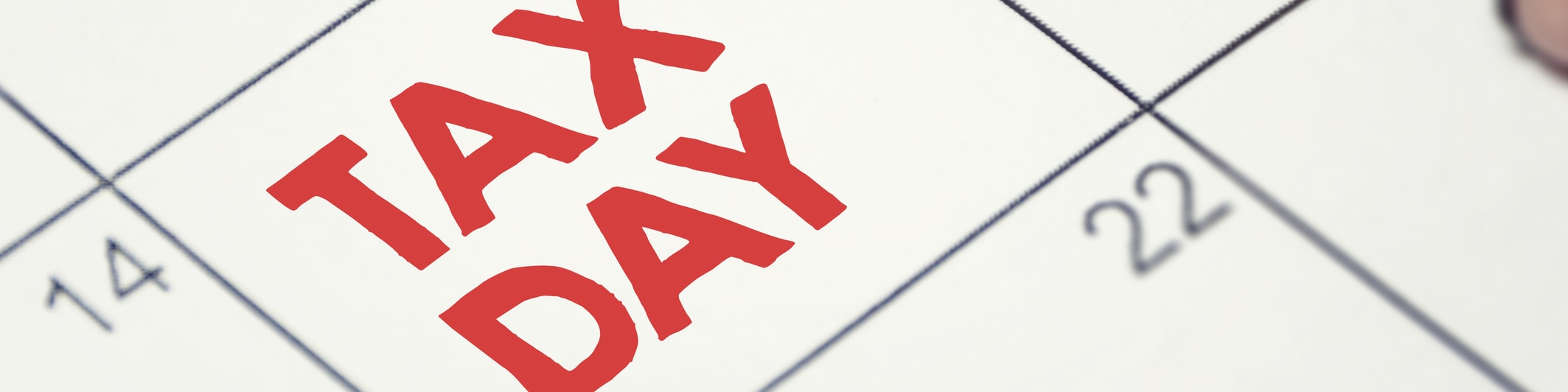 Tax Day on calendar