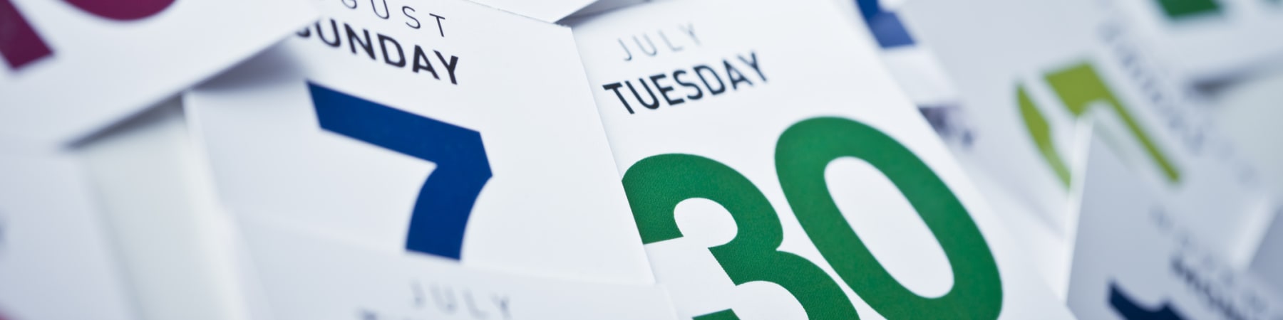 calendar date cards