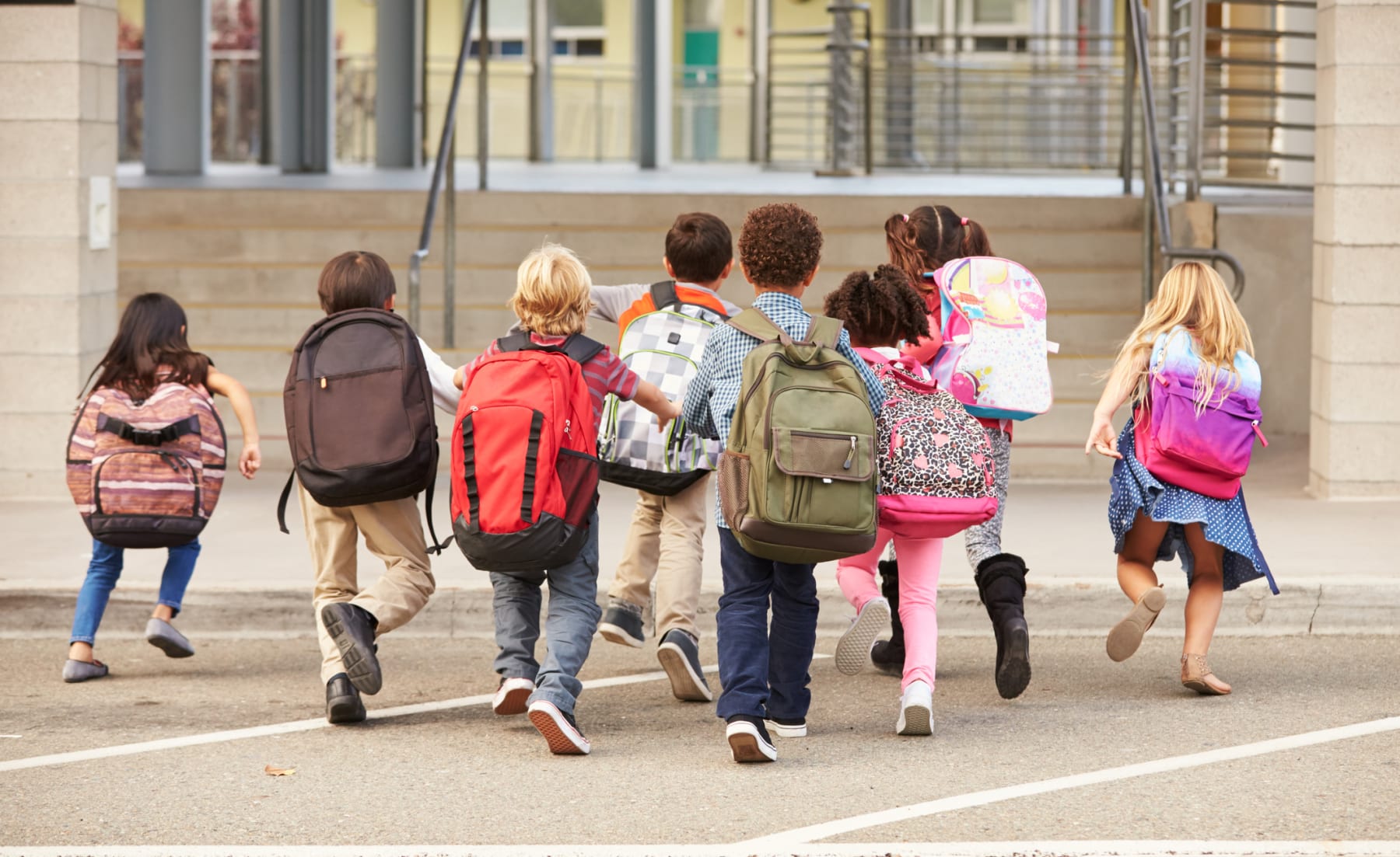 Kids Running to School