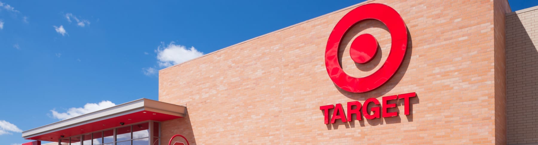 Target store exterior shown on sunny day.