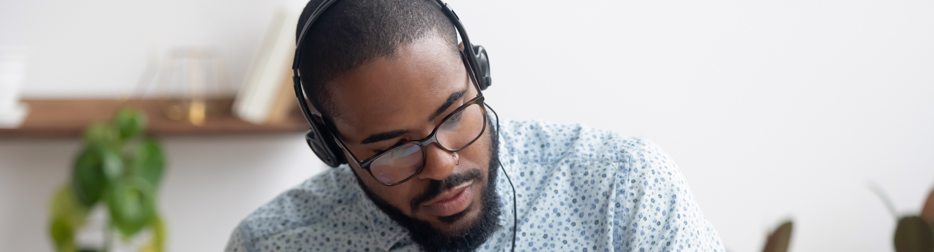 man wearing headphones