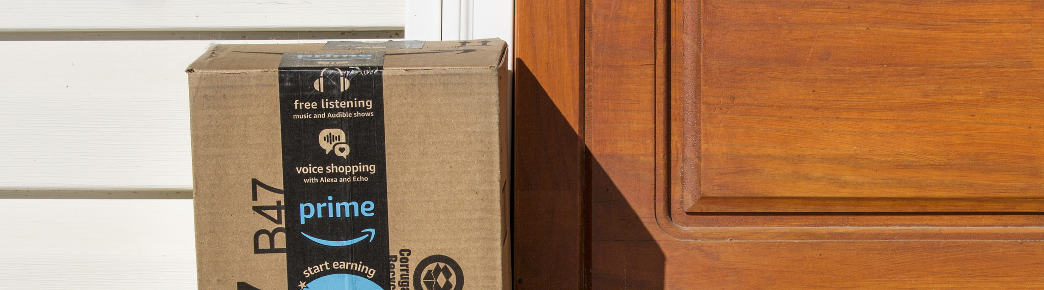 Amazon package on porch