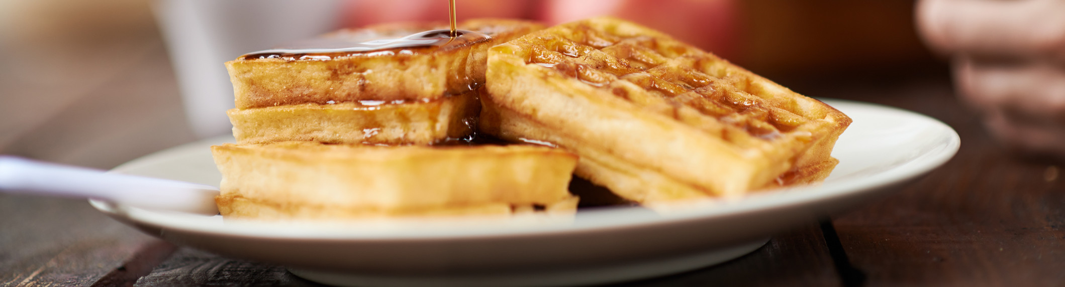 syrup on waffles