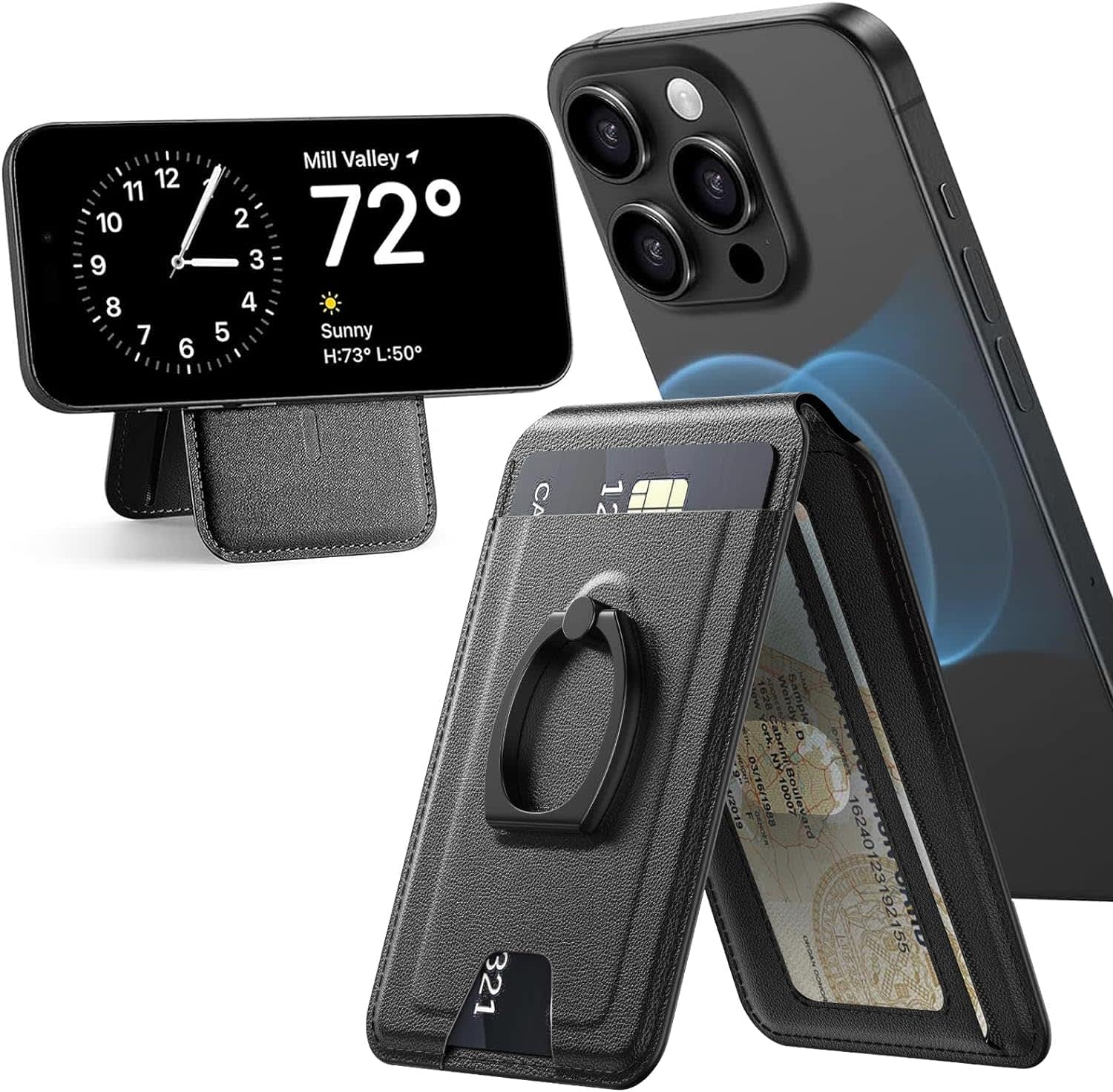 Lisen Magsafe Wallet with Stand for iPhone 12/13/14/15