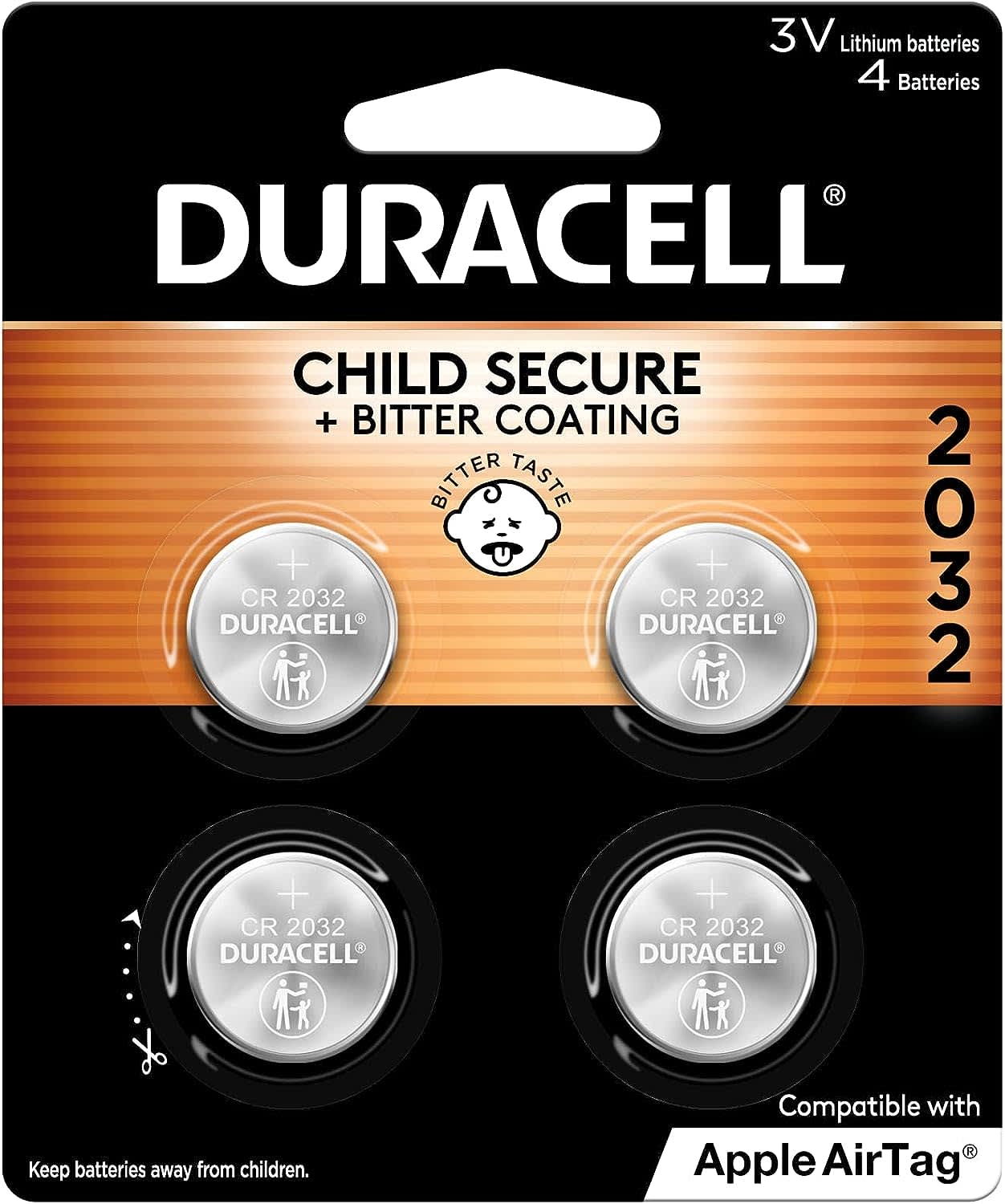 Duracell 2032 Lithium Battery 4-Pack