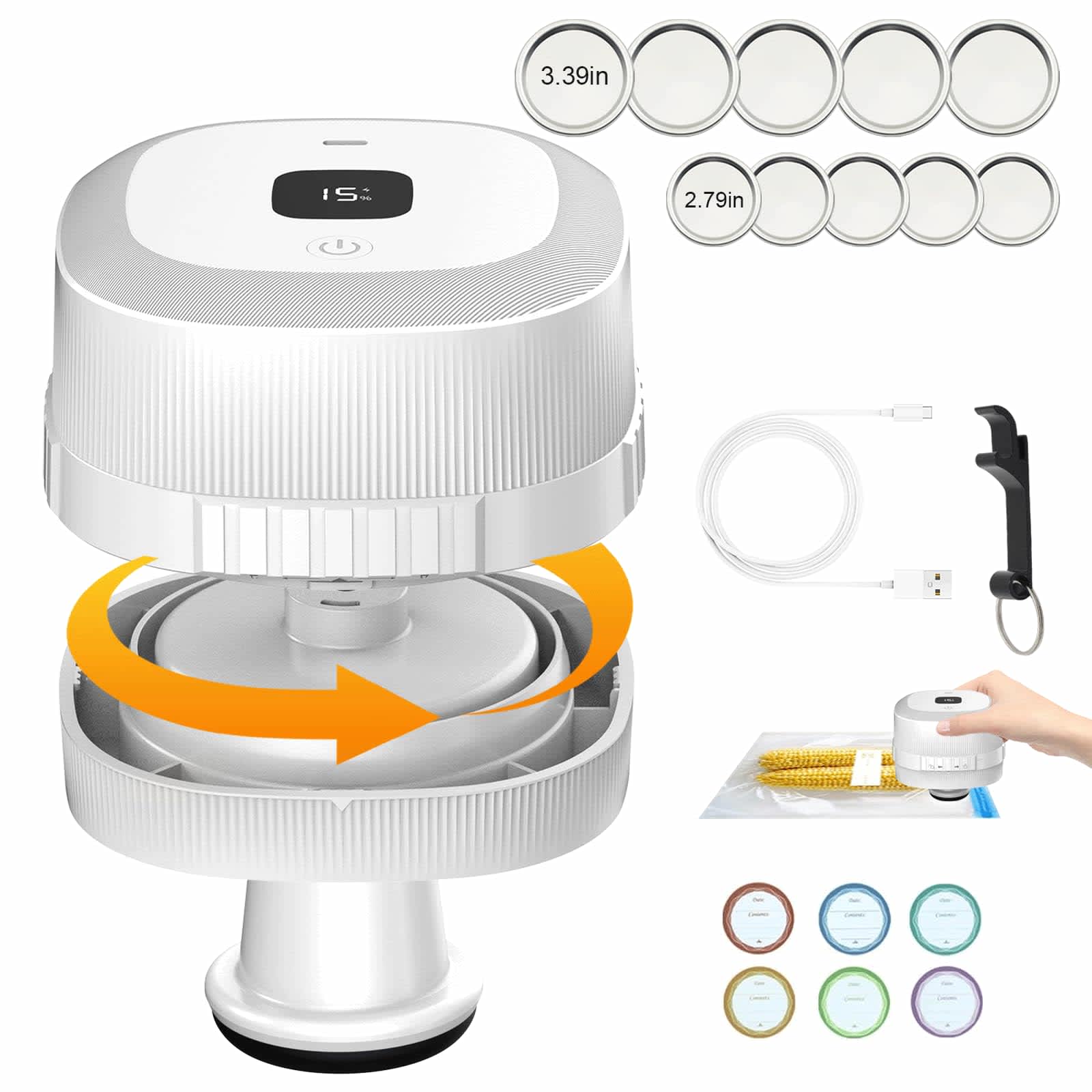 3-in-1 Mason Jar Vacuum Sealer Kit