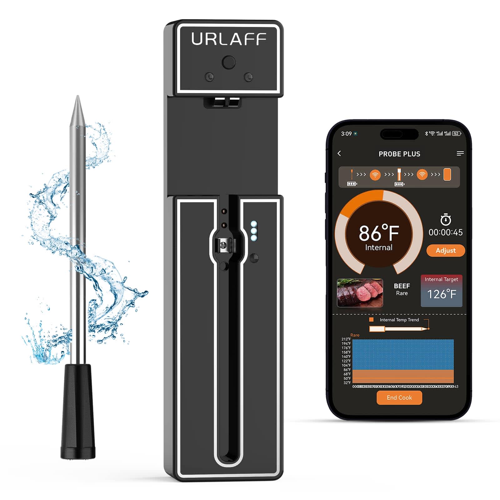 Urlaff MixStick 500-Foot Wireless Meat Thermometer