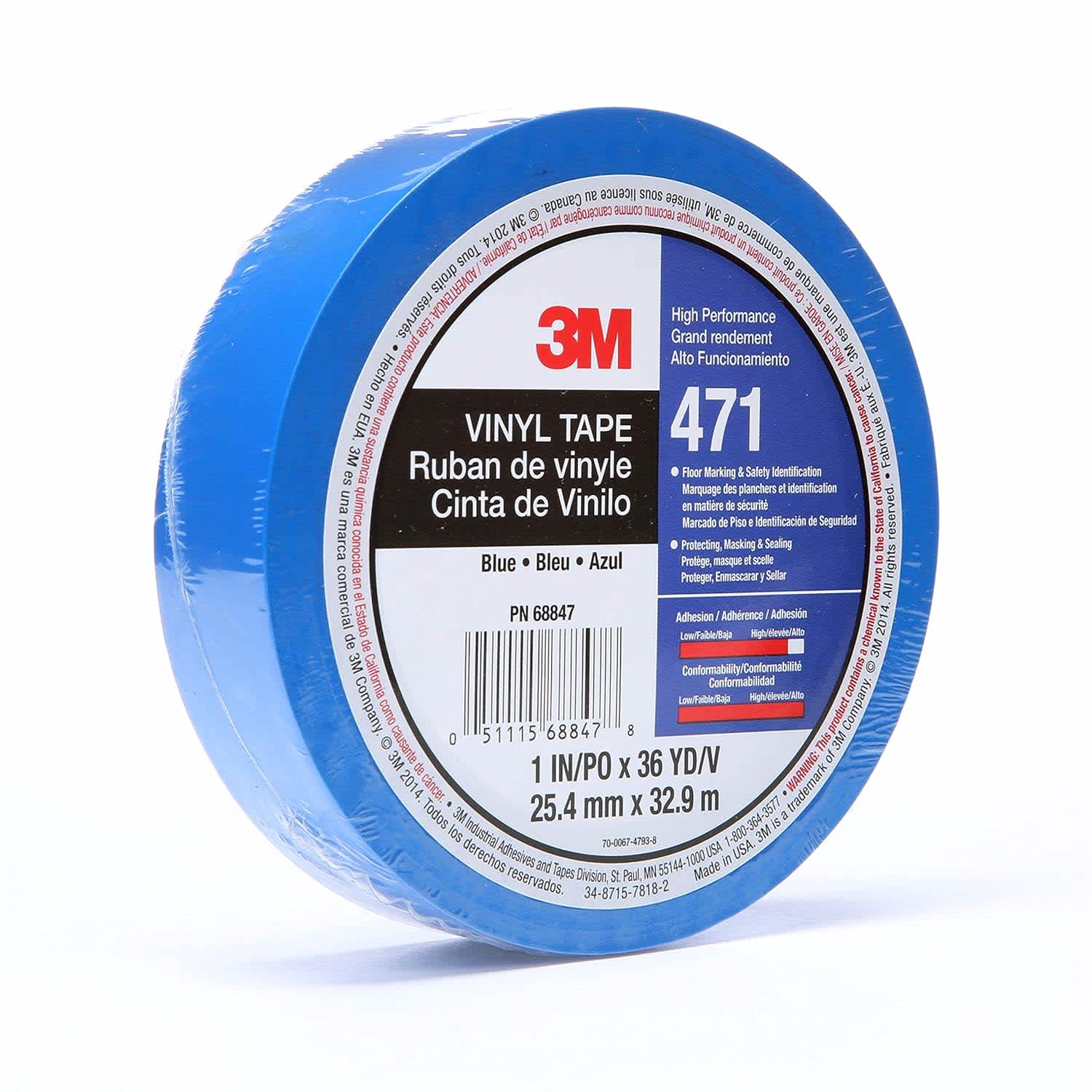 3M 1" Vinyl Tape 36-Yard Roll