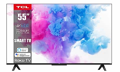 TCL 55-Inch Series 4 Class 4K 2160p Smart Roku TV HDR 60Hz Refresh Rate Compatible with Alexa &