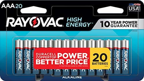 Rayovac AAA Batteries, Alkaline Triple A Batteries (20 Battery Count)