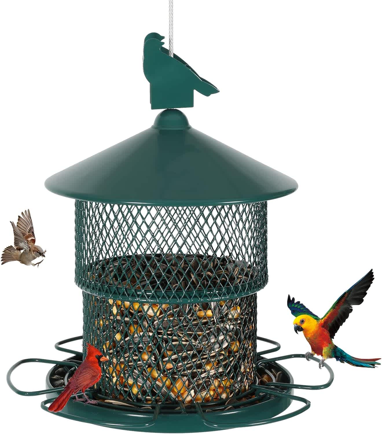 JoyHalo 4-Lb. Capacity Metal Bird Feeder