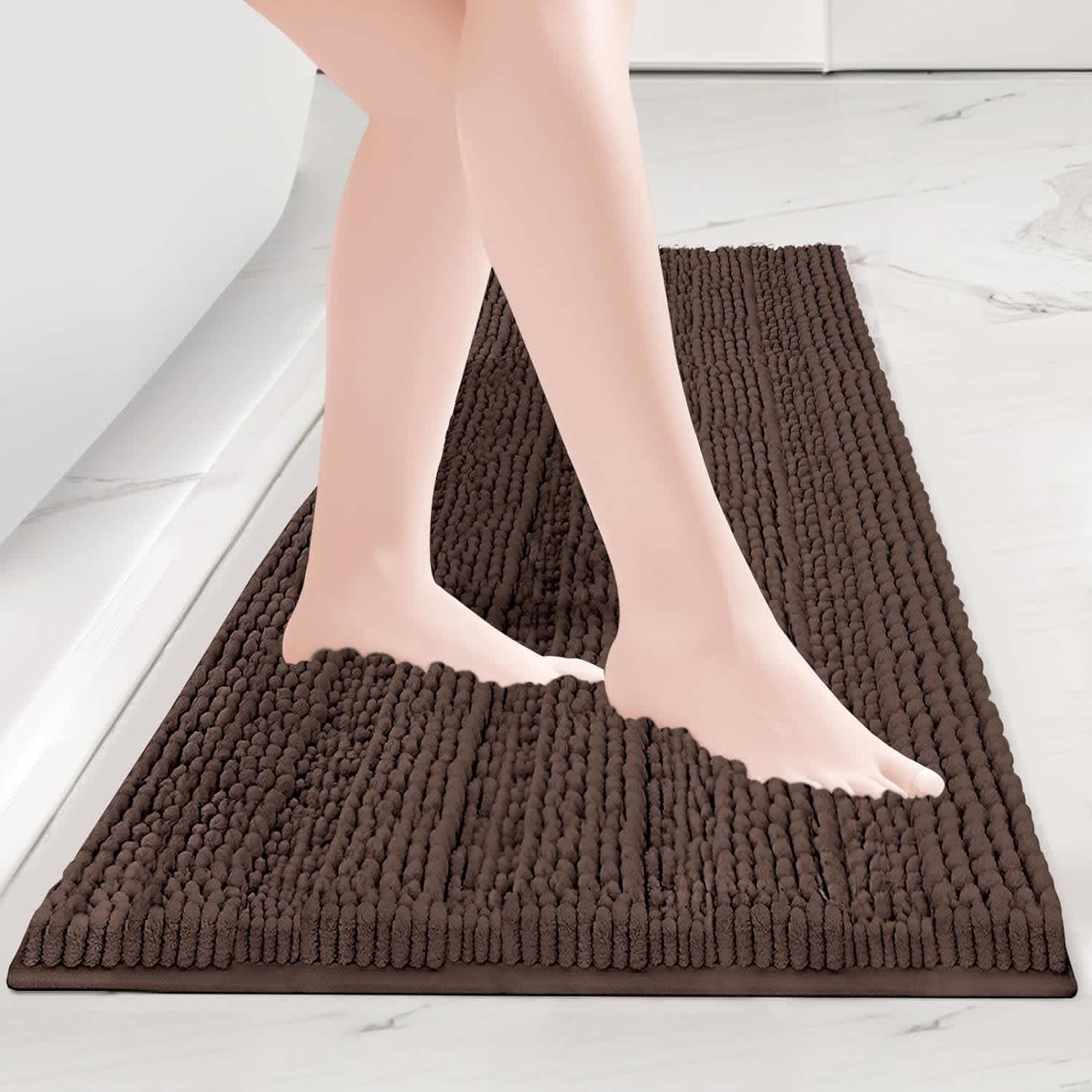Baleine 47" x 17" Extra Thick Chenille Bathroom Rug