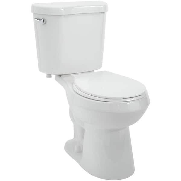 Glacier Bay 2-Piece High Efficiency Single Flush Round Toilet