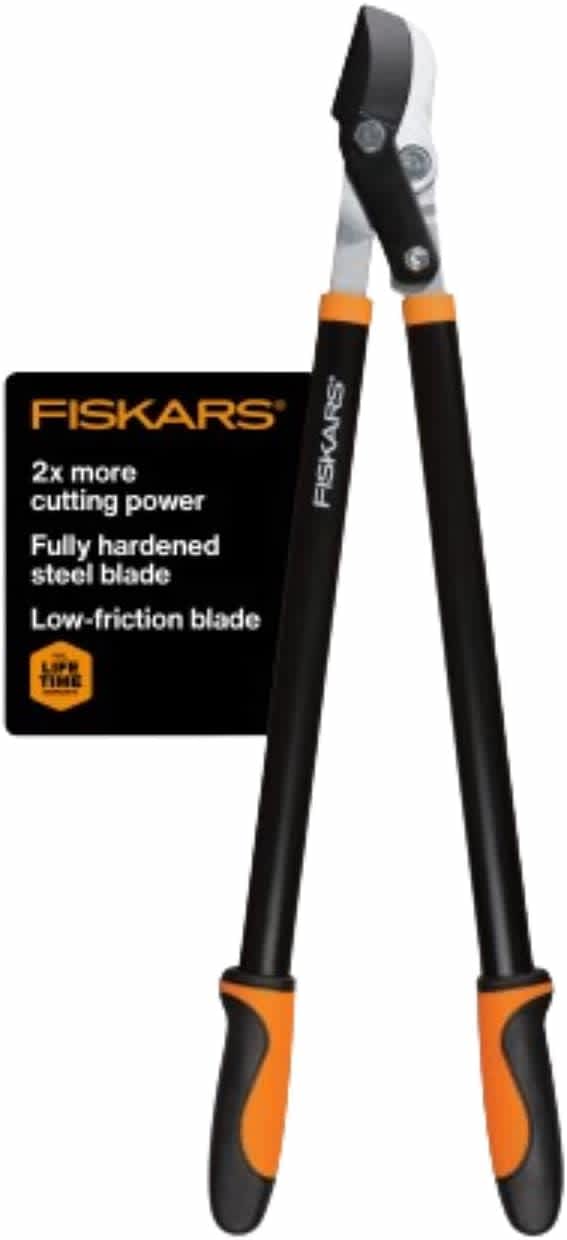 Fiskars 28" Power-Lever Garden Bypass Lopper and Tree Trimmer