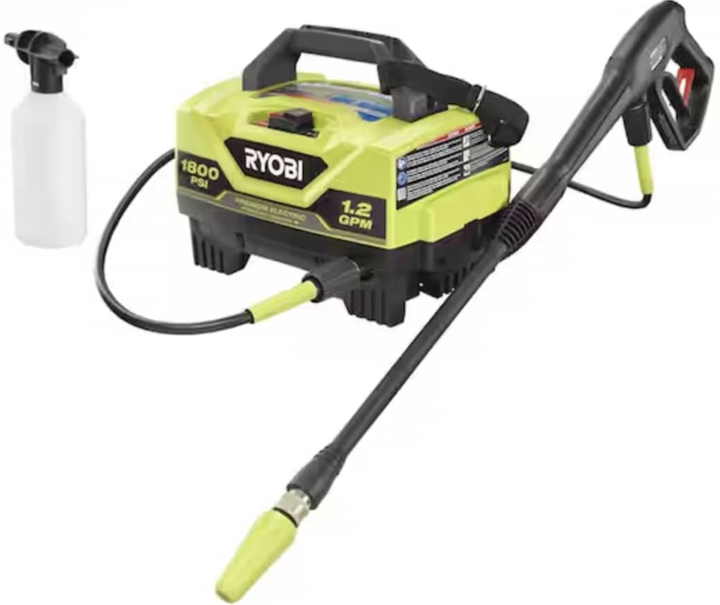 Ryobi 1800 PSI 1.2 GPM Cold Water Corded Electric Pressure Washer