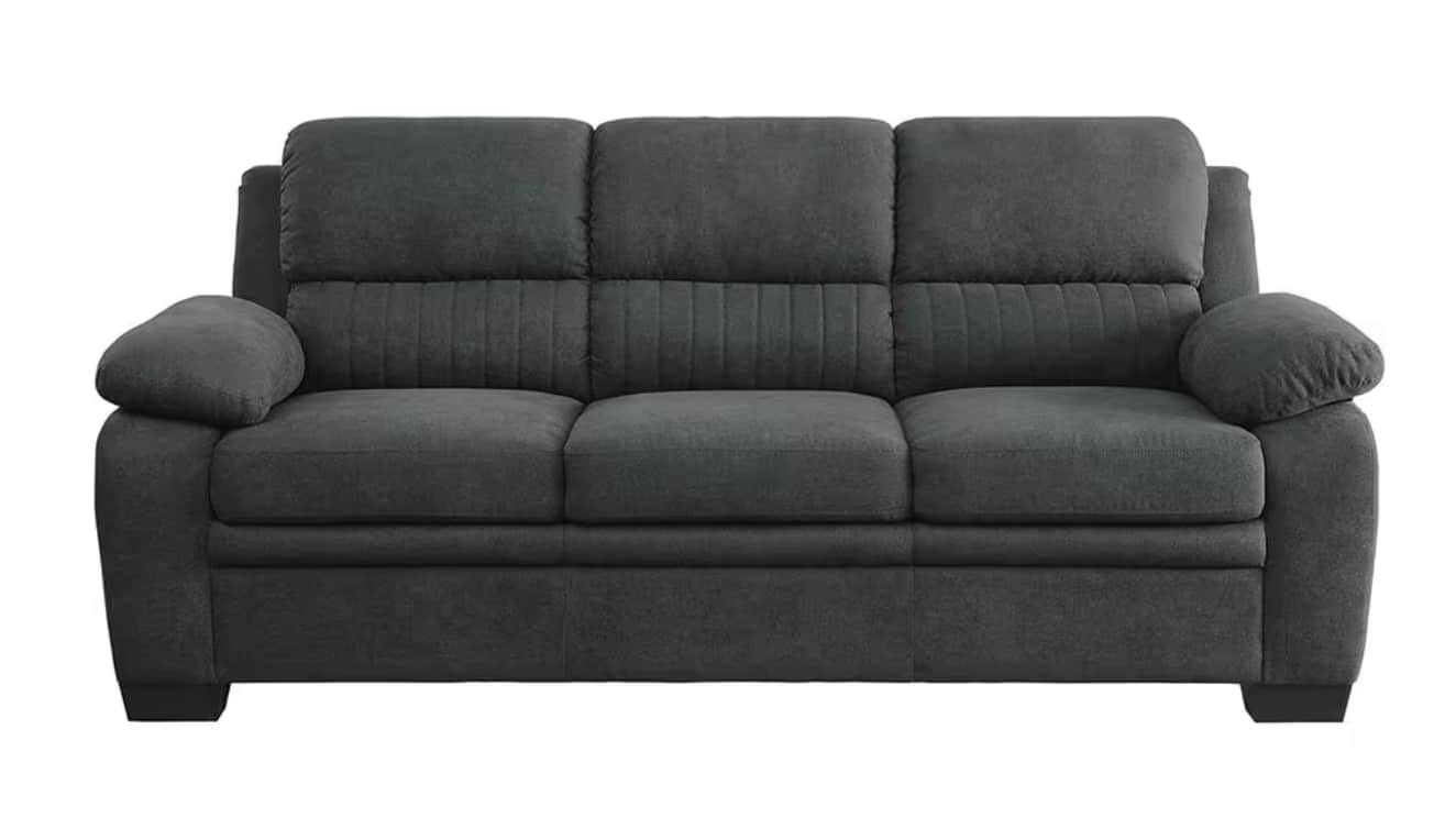 Deliah 80" Straight Arm Textured Fabric Rectangle Sofa