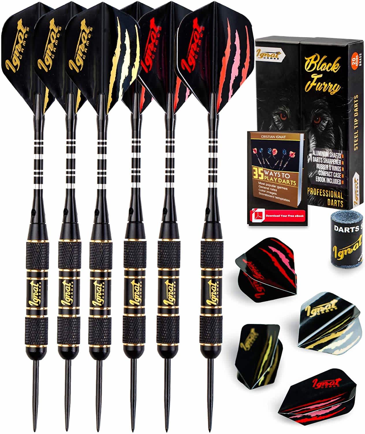 IgnatGames Steel Tip Darts Set IgnatGames Steel Tip Darts Set