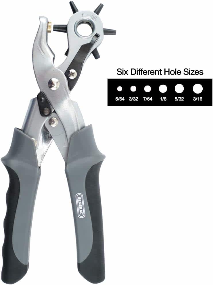 General Tools 6-Size Revolving Hole Punch Pliers