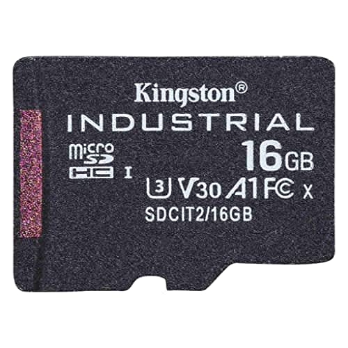 Kingston Industrial 16GB microSDHC C10 A1 pSLC Card SDCIT2/16GBSP