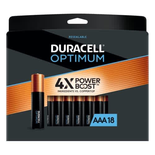 Duracell Optimum AAA Batteries With Power Boost Ingredients, 18 Count Pack Double A Battery with