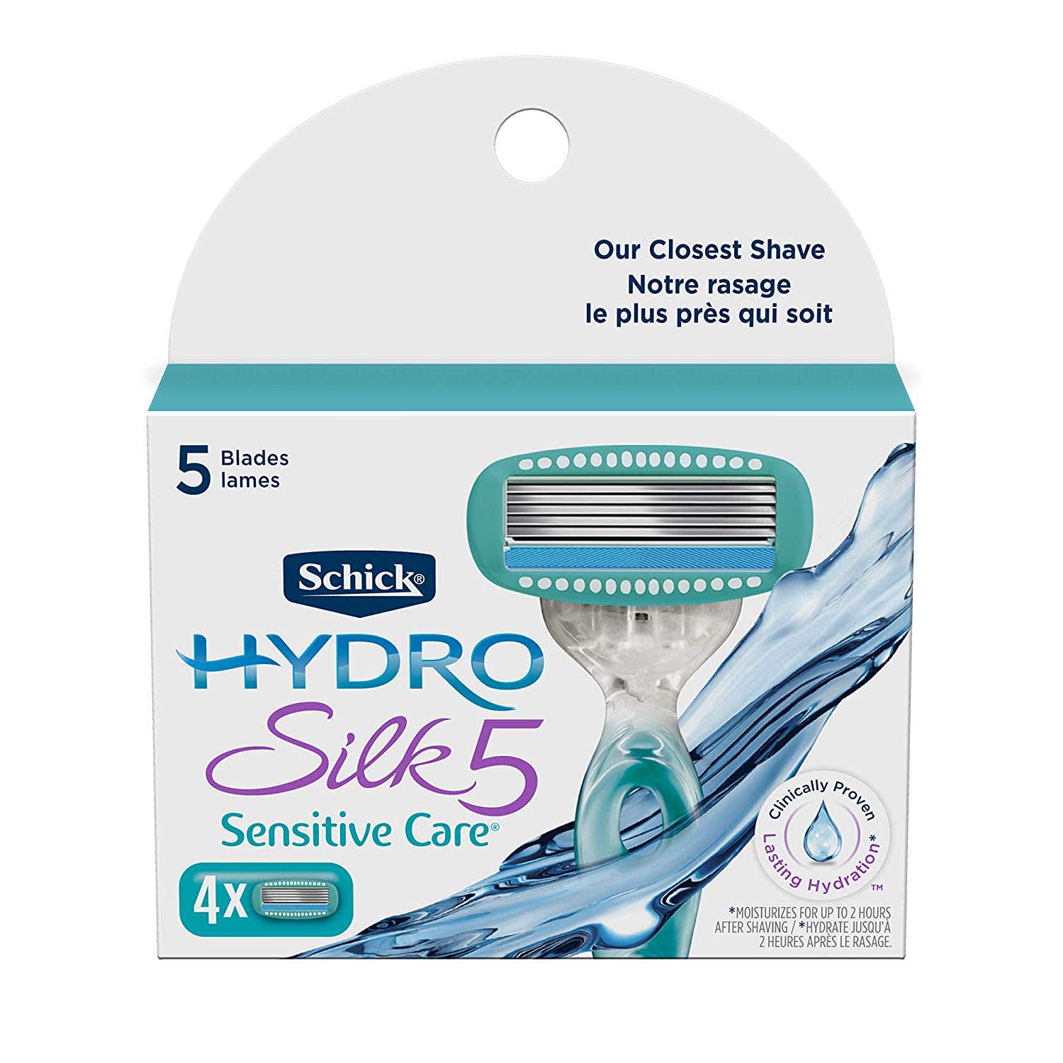 Schick Women's Hydro Silk 5 Sensitive Care Razor Blade Refills 4-Pack Schick Women's Hydro Silk 5 Sensitive Care Razor Blade Refills 4-Pack