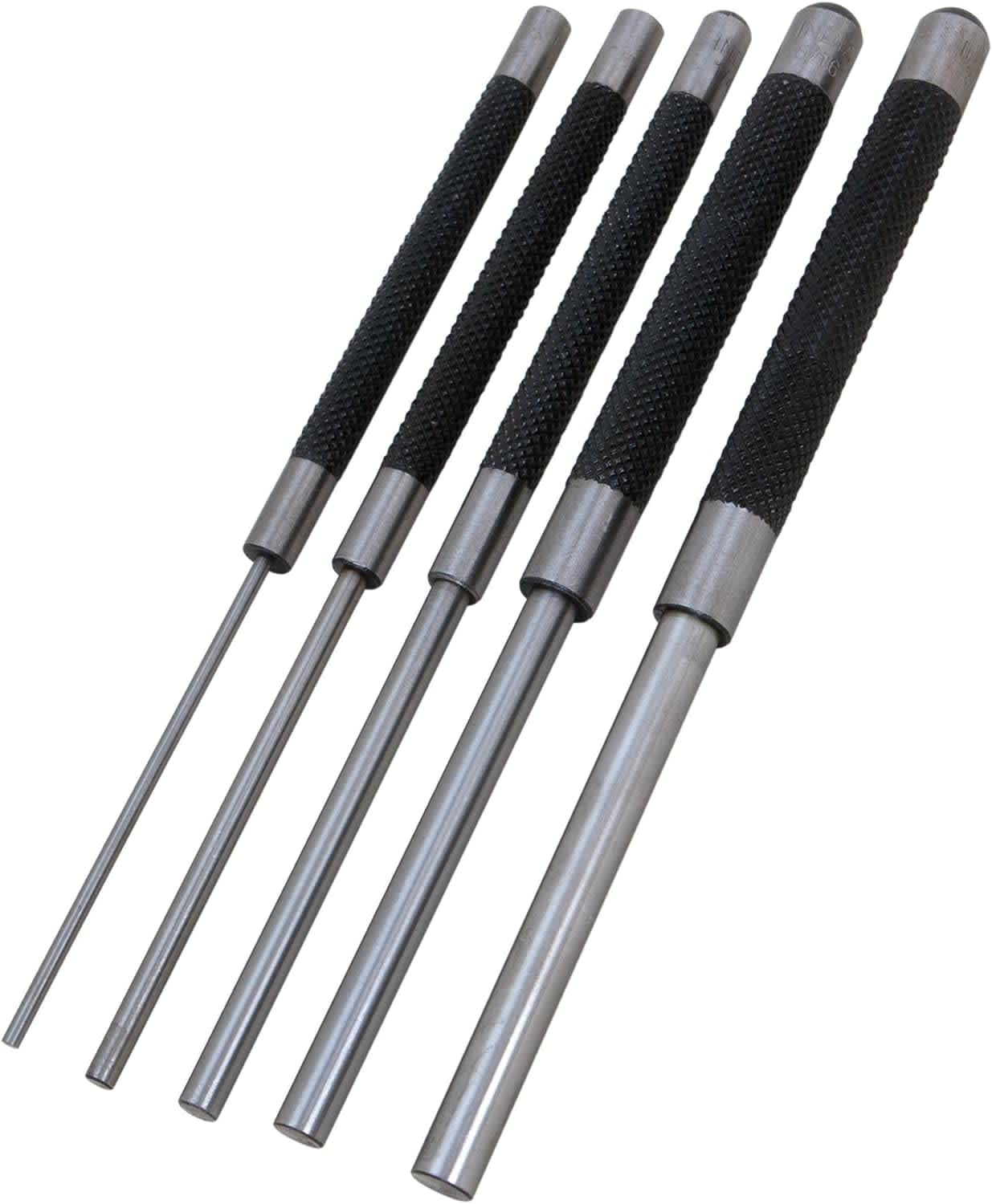 Performance Tools 5-Piece 8" Long Carbon Steel Pin Punch Set