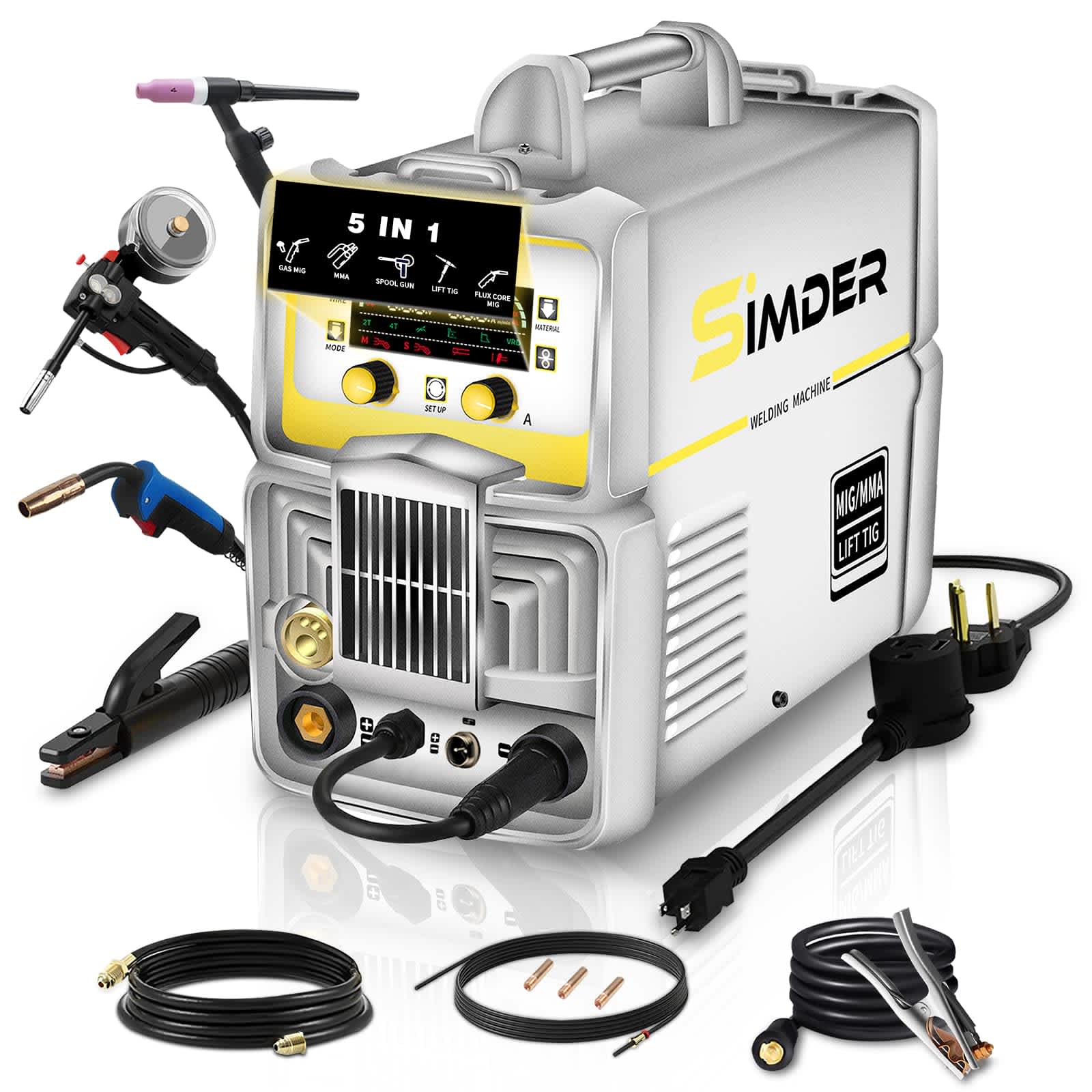 S Simder 5-in-1 Aluminum MIG Welder