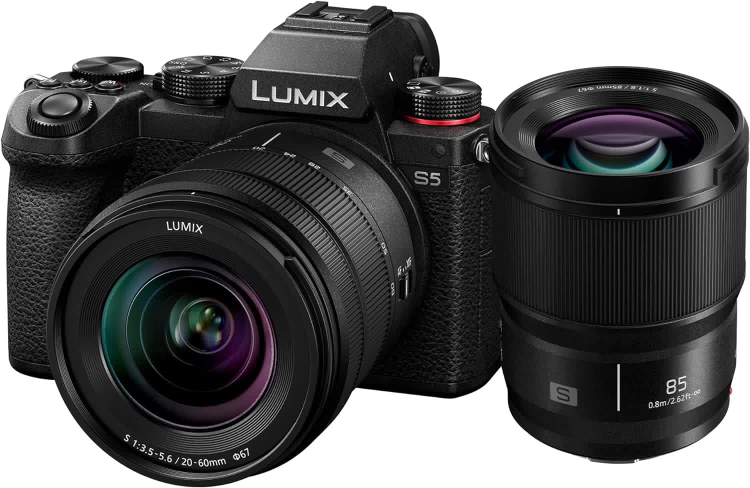 Panasonic Lumix S5 Full Frame Mirrorless Camera w/ 20-60mm Lens Kit & 85mm F1.8 Lens
