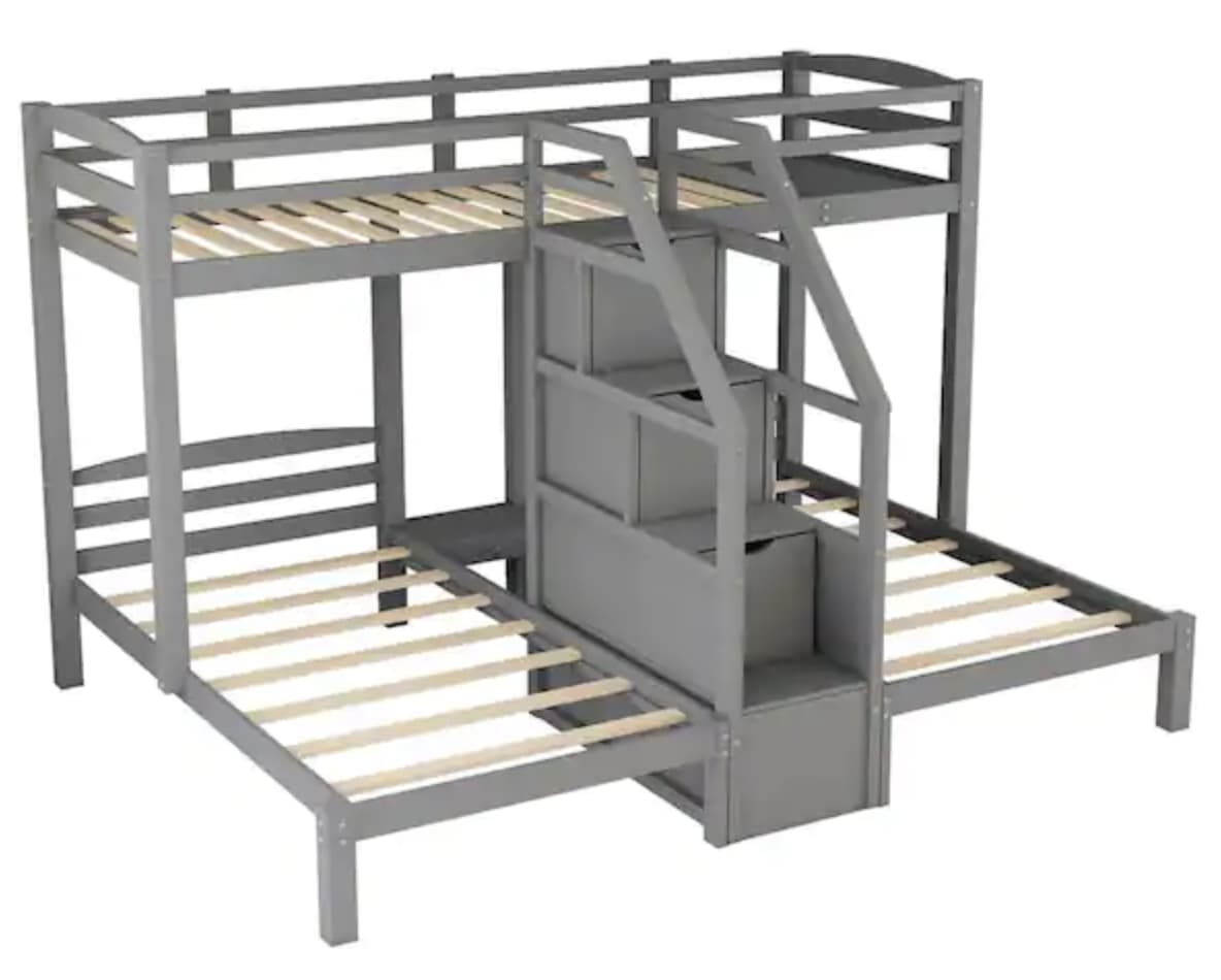 Harper & Bright Designs Twin over Twin and Twin Bunk Bed