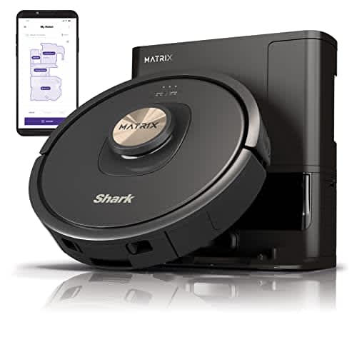Shark AV2310AE Matrix Self-Emptying Robot Vacuum with No Spots Missed on Carpets and Hard Floors,