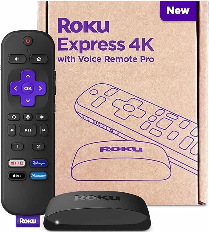 Roku Express 4K with Voice Remote Pro