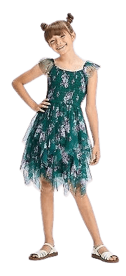 Zenzi Girls' Flutter Sleeve Dress
