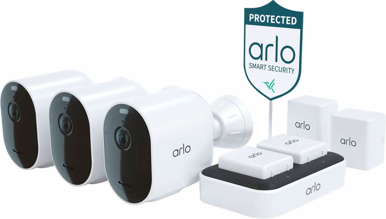 Arlo Pro 4 Spotlight Camera Security Bundle