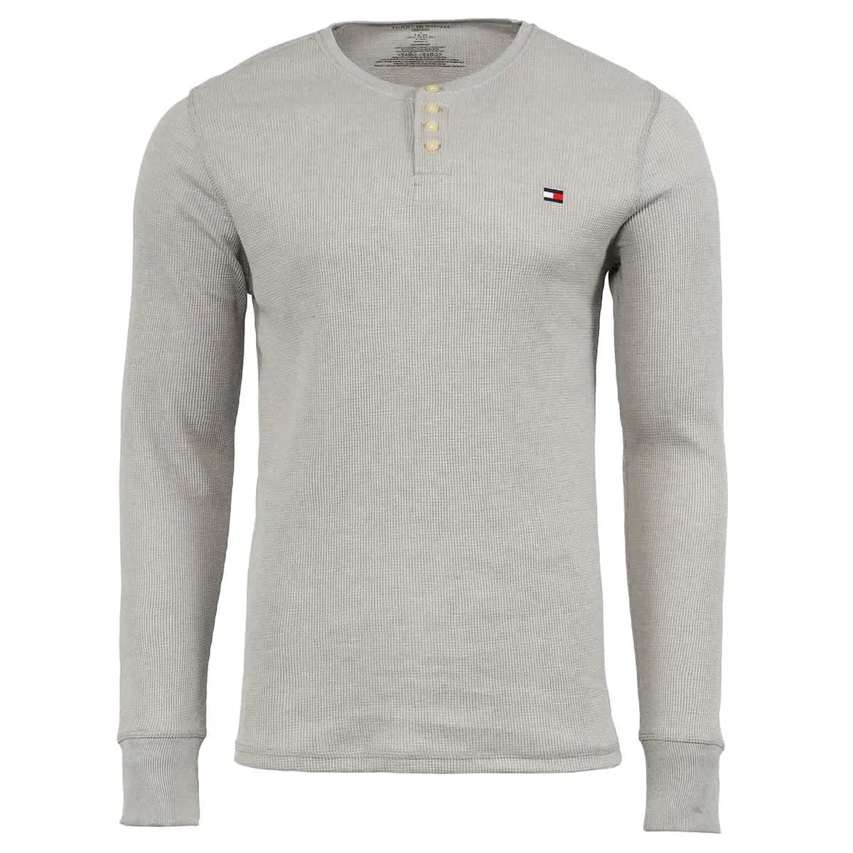 Tommy Hilfiger Men's Thermal 4 Button Long Sleeve Shirt