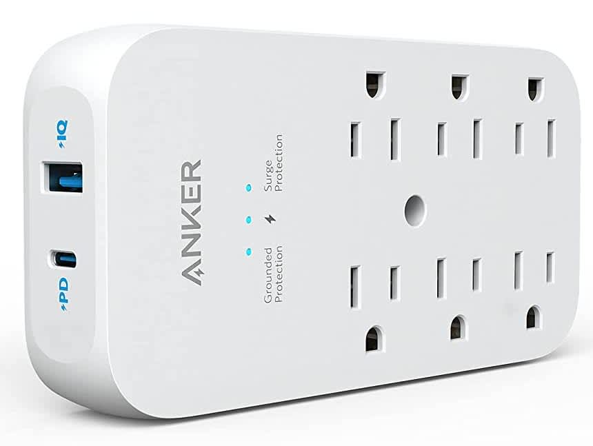 Anker 6-Outlet Extender and USB Wall Charger