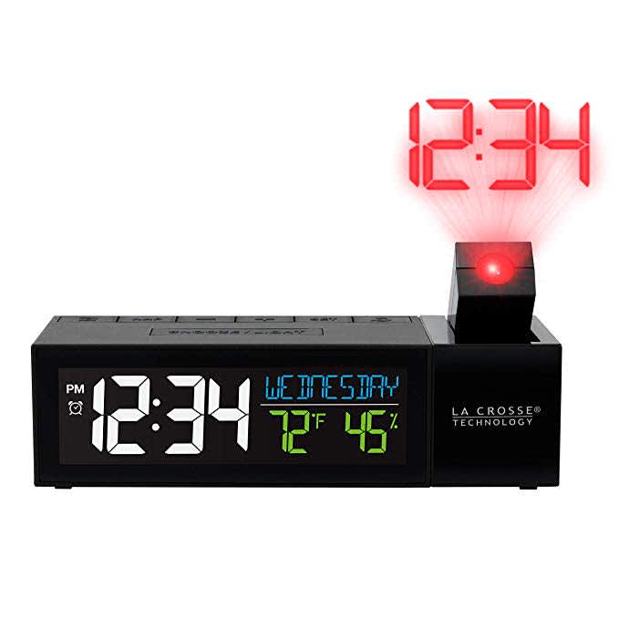 La Crosse Technology Pop-Up Bar Projection Alarm Clock with USB La Crosse Technology Pop-Up Bar Projection Alarm Clock with USB