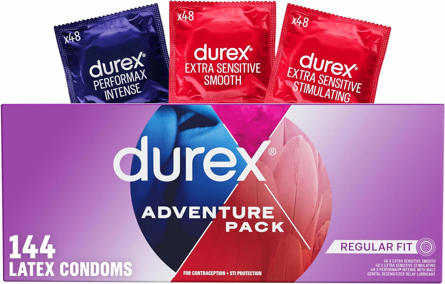 Durex Condoms 144-Count Adventure Pack
