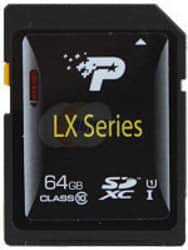 Patriot 64GB Class 10 SDXC Card for $46