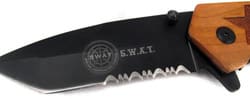 SWAT Engraved Folding Knife for $5