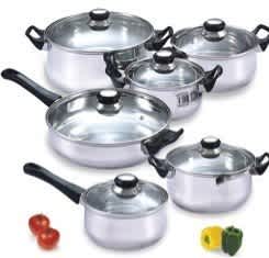 Home Collections 12-Pc Cookware Set for $37