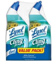 2 Lysol Cling Gel Toilet Bowl Cleaners for $4