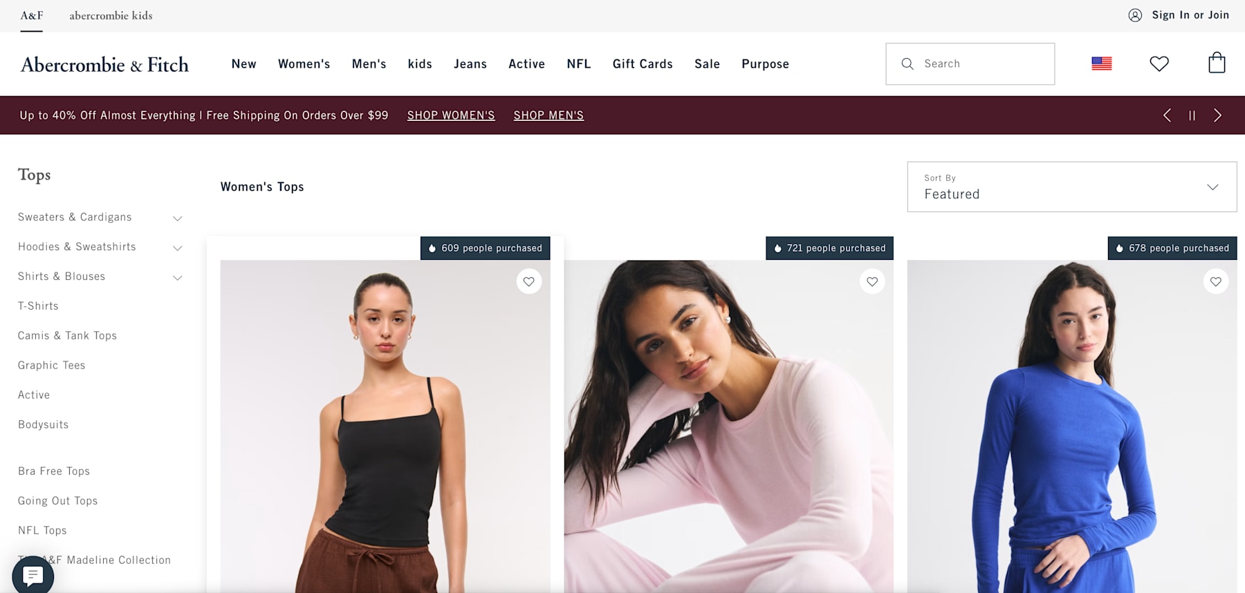 Abercrombie shop screenshot