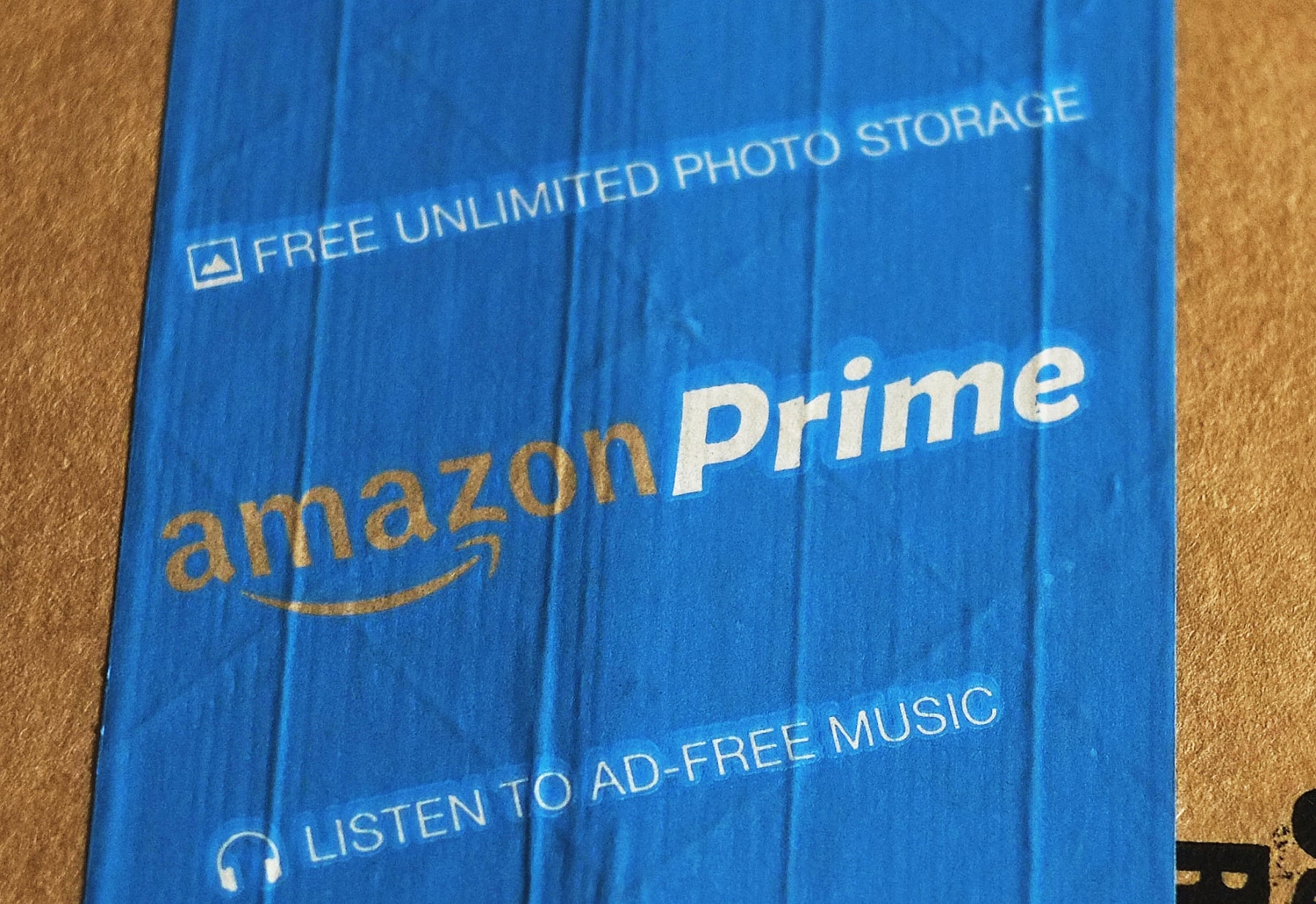 Amazon Prime tape is shown on package.