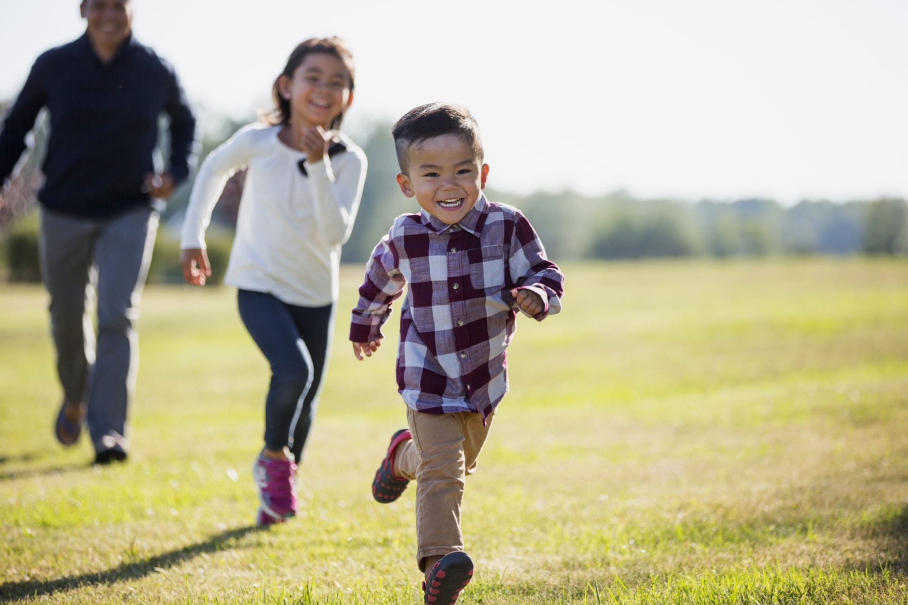 children running