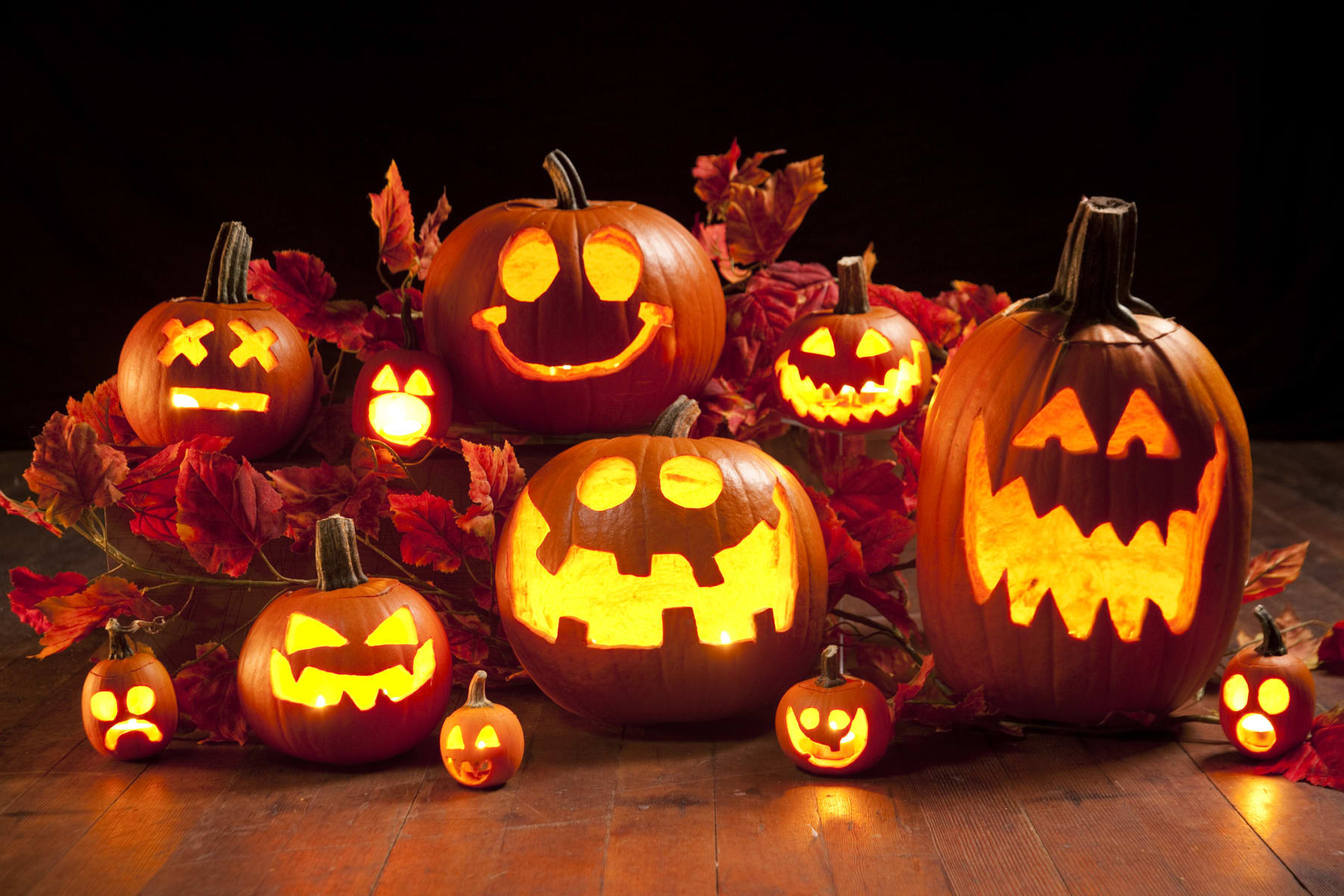 Halloween pumpkin display