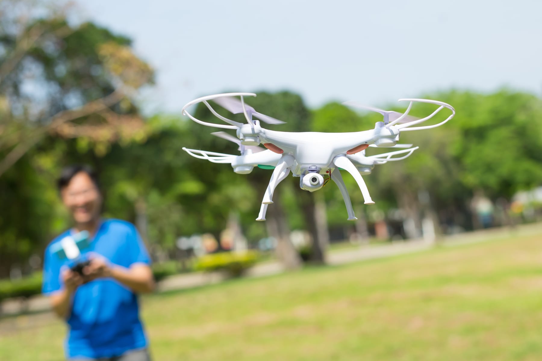 Man Flying Drone