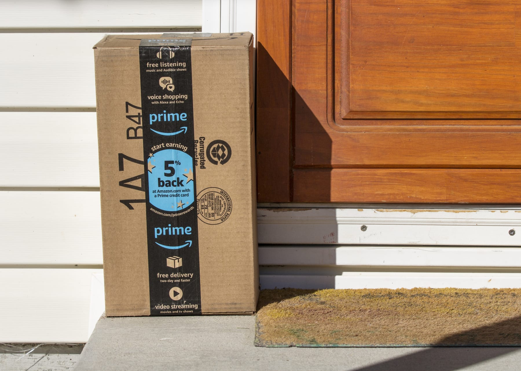 Prime box on doorstep