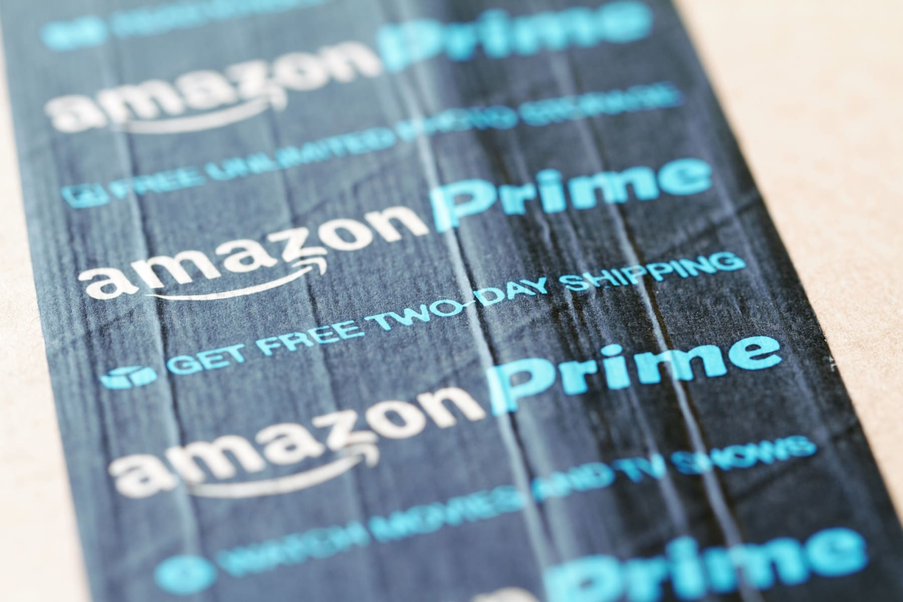 Amazon Prime tape shown on a package.